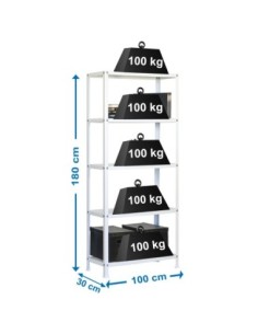 Estantería SIMONRACK Simonhome classic plus 5/300 blanco/blanco