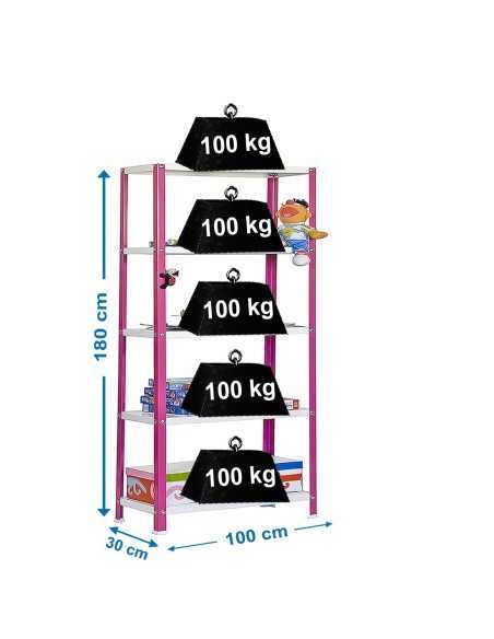 Estantería SIMONRACK Simonhome classic plus 5/300 rosa/blanco