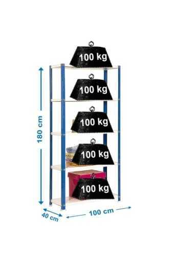 Estantería SIMONRACK Simonhome classic plus 5/400 azul/blanco