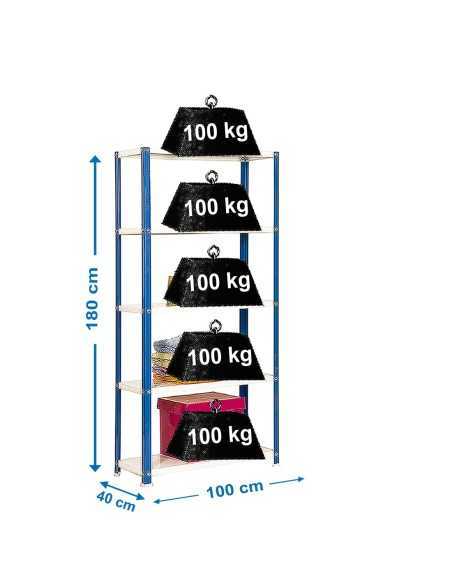 Estantería SIMONRACK Simonhome classic plus 5/400 azul/blanco