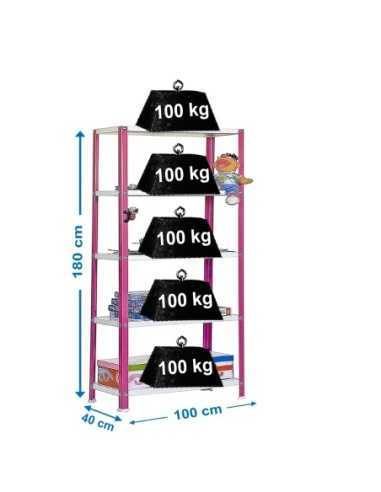 Estantería SIMONRACK Simonhome classic plus 5/400 rosa/blanco