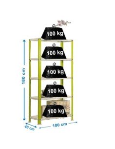 Estantería SIMONRACK Simonhome classic plus 5/400 verde/blanco