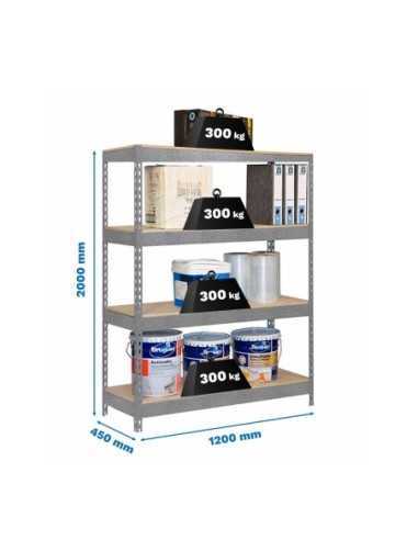Estantería SIMONRACK Bricoforte 1204-4 chipboard galva/madera