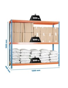 Estantería SIMONRACK Simonforte 1204-3 chipboard 1500 az/nar/mad