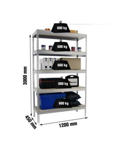 Estantería SIMONRACK Simonforte 1204-5 chipboard 3000 galva/madera