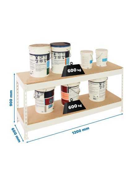 Estantería SIMONRACK Simonforte 1206-2 chipboard 900 blanco/madera