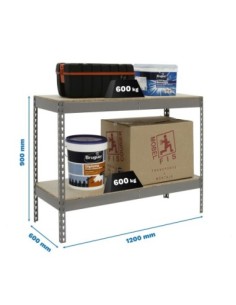 Estantería SIMONRACK Simonforte 1206-2 chipboard 900 gris/madera