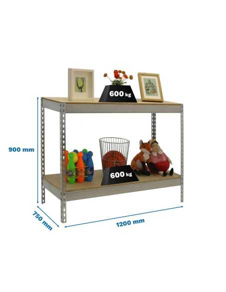 Estantería SIMONRACK Simonforte 1207-2 chipboard 900 galva/madera