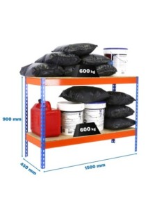 Estantería SIMONRACK Simonforte 1504-2 chipboard 900 azul/naran/mad