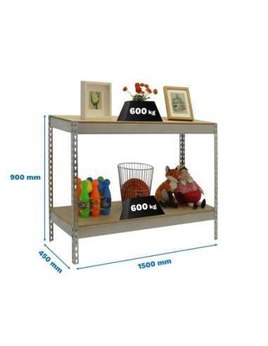 Estantería SIMONRACK Simonforte 1504-2 chipboard 900 galva/madera