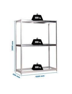 Estantería SIMONFORTE 1504-3 galva