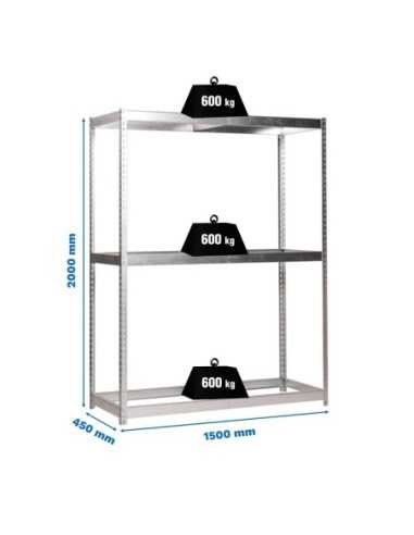 Estantería SIMONFORTE 1504-3 galva