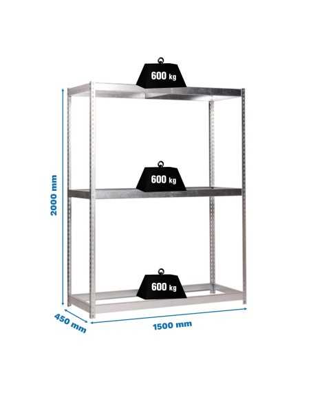 Estantería SIMONFORTE 1504-3 galva