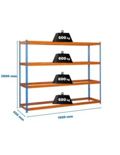 Estantería SIMONRACK Simonforte 1504-4 azul/naranja