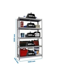 Estantería SIMONRACK Simonforte 1504-5 metal gris/galva