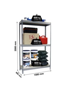 Estantería SIMONRACK Simonforte 1506-3 chipboard gris/madera