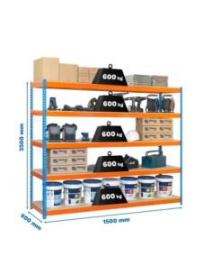 Estantería SIMONRACK Simonforte 1506-5 chipboard 2500 az/nar/mad
