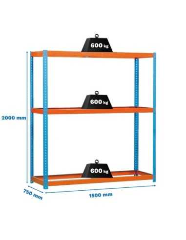 Estantería SIMONRACK Simonforte 1507-3 azul/naranja