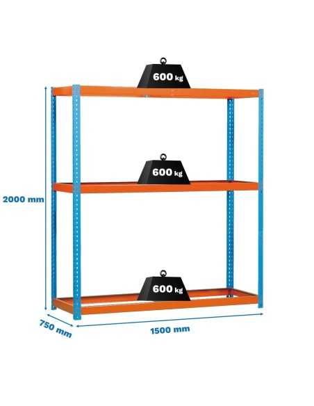 Estantería SIMONRACK Simonforte 1507-3 azul/naranja