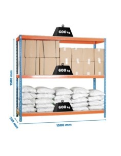 Estantería SIMONRACK Simonforte 1507-3 chipboard 1500 az/nar/mad