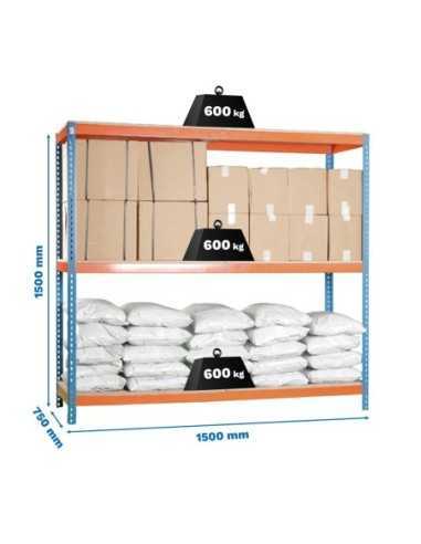 Estantería SIMONRACK Simonforte 1507-3 chipboard 1500 az/nar/mad