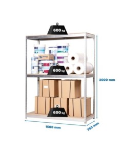 Estantería SIMONRACK Simonforte 1507-3 chipboard galva/madera