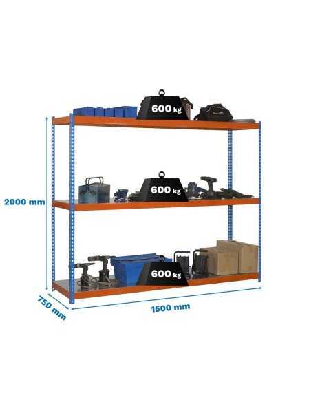 Estantería SIMONRACK Simonforte 1507-3 metal azul/naranja/galva