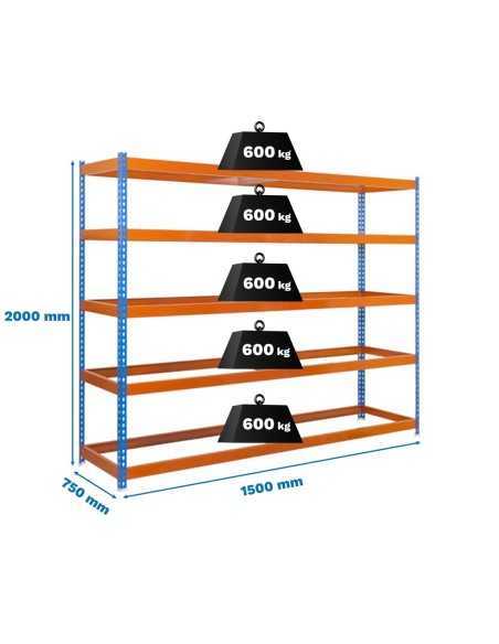 Estantería SIMONRACK Simonforte 1507-5 azul/naranja