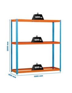 Estantería SIMONFORTE 1509-3 azul/naranja