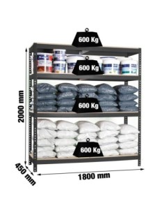 Estantería SIMONRACK Simonforte 1804-4 chipboard antracita/madera