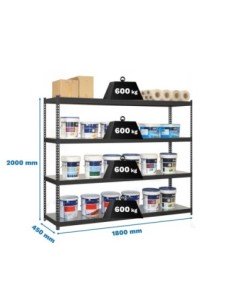 Estantería SIMONRACK Simonforte 1804-4 metal antracita/galva