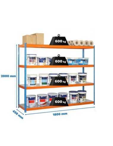 Estantería SIMONRACK Simonforte 1804-4 metal azul/naranja/galva