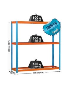Estantería SIMONFORTE 1806-3 azul/naranja