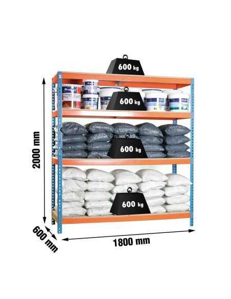 Estantería SIMONFORTE 1806-4 chipboard azul/naranja/mader