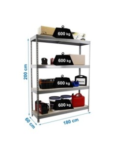 Estantería SIMONRACK Simonforte 1806-4 chipboard gris/madera