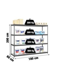 Estantería SIMONRACK Simonforte 1806-4 metal antracita/galva