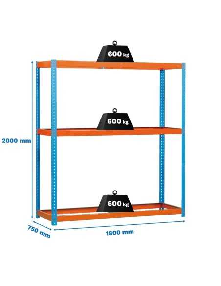 Estantería SIMONRACK Simonforte 1807-3 azul/naranja