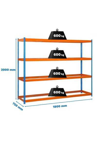 Estantería SIMONRACK Simonforte 1807-4 azul/naranja