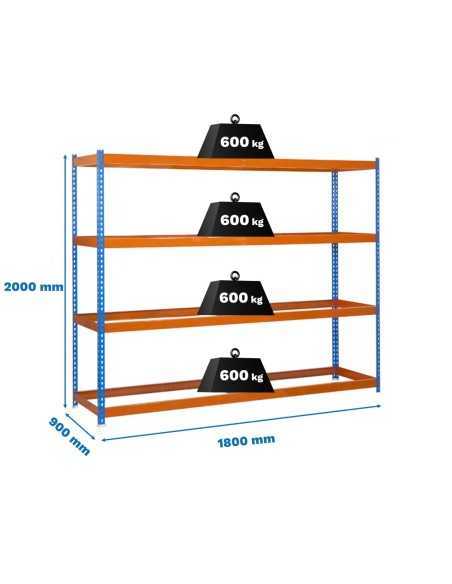 Estantería SIMONRACK Simonforte 1809-4 azul/naranja