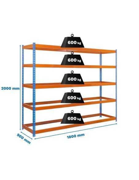 Estantería SIMONRACK Simonforte 1809-5 azul/naranja