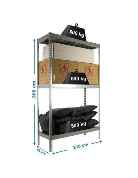 Estantería SIMONRACK Simonforte 2104-3 metal galva/galva