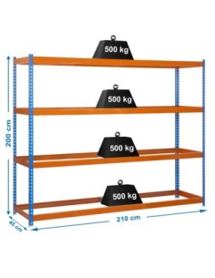 Estantería SIMONRACK Simonforte 2104-4 azul/naranja