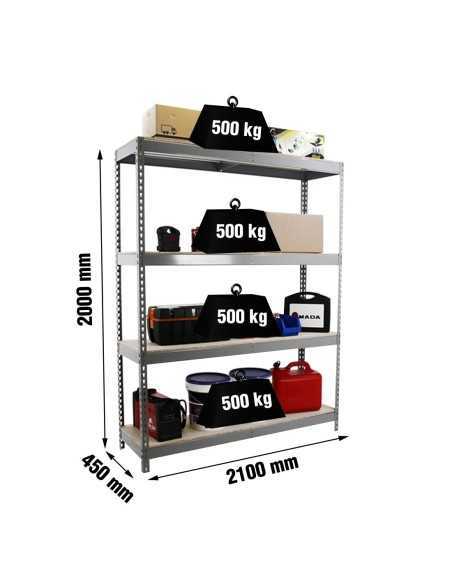 Estantería SIMONRACK Simonforte 2104-4 chipboard gris/madera
