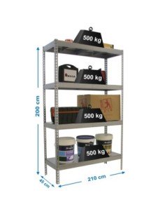 Estantería SIMONRACK Simonforte 2104-4 metal galva/galva