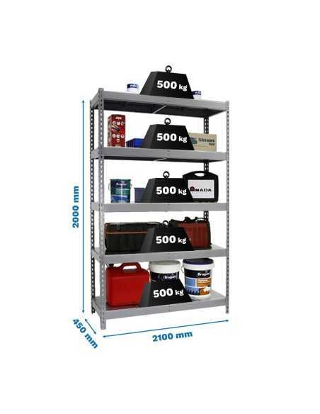 Estantería SIMONRACK Simonforte 2104-5 metal gris/galva