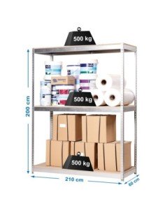 Estantería SIMONRACK Simonforte 2106-3 chipboard galva/madera