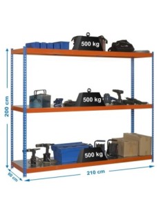 Estantería SIMONRACK Simonforte 2106-3 metal azul/naranja/galva
