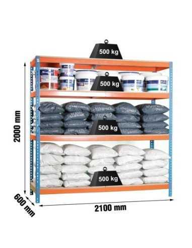 Estantería SIMONRACK Simonforte 2106-4 chipboard azul/naranja/mader