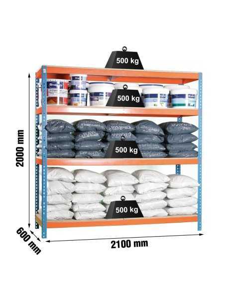 Estantería SIMONRACK Simonforte 2106-4 chipboard azul/naranja/mader