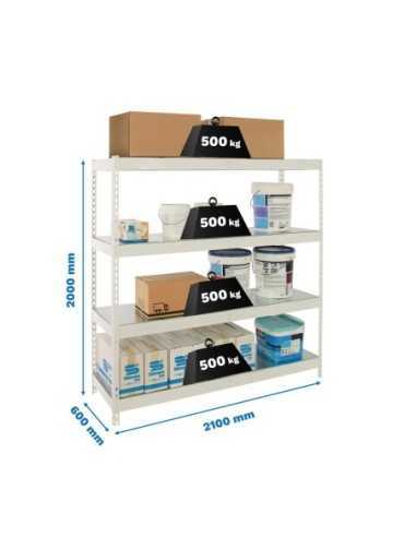 Estantería SIMONRACK Simonforte 2106-4 metal blanco/galva